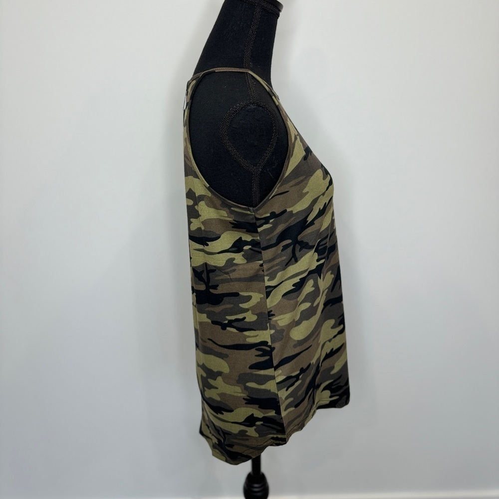 Sarin Mathews Women's High Neck Camo Tank Top (S) - Picture 5 of 9